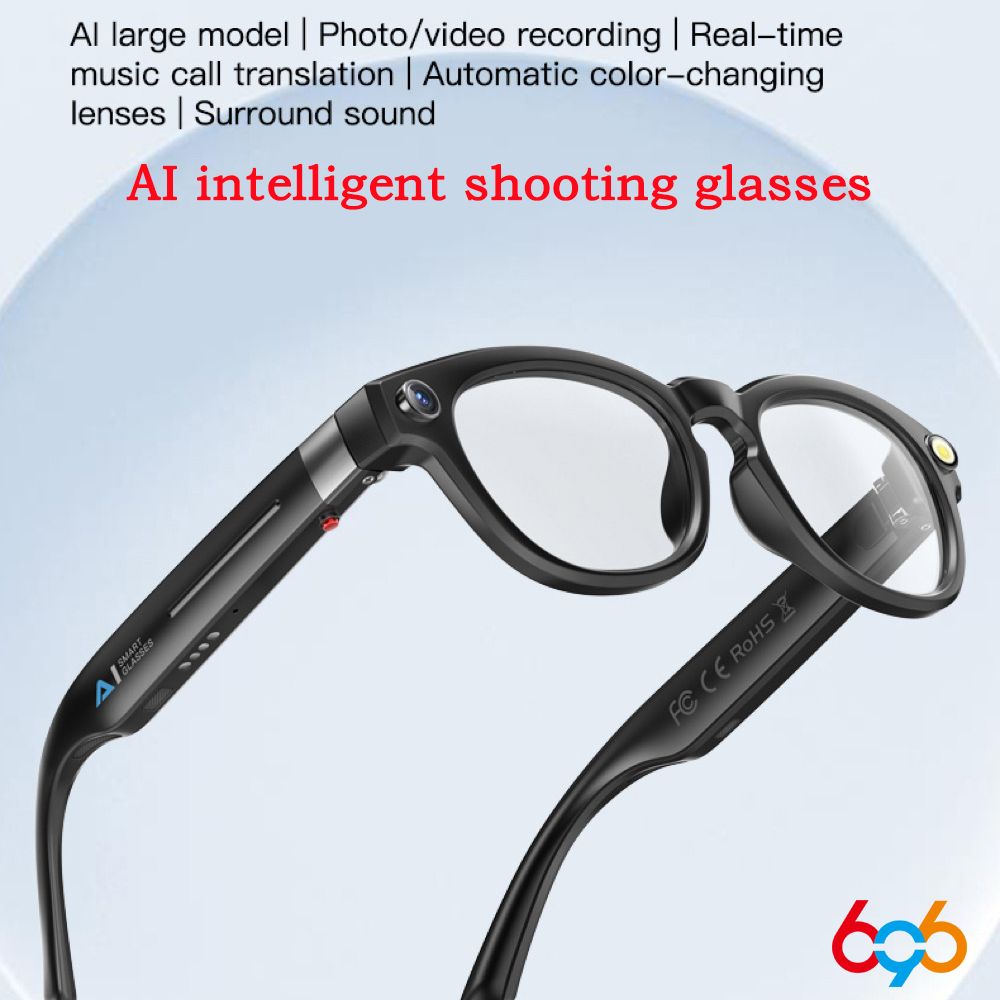 AI Smart Glasses Voice Control Bluetooth HD1080P Shooting