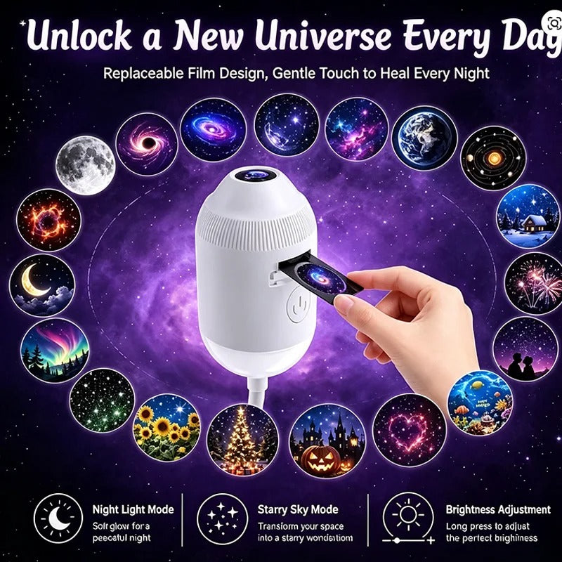 USB Starry Sky Projector Night Light 360