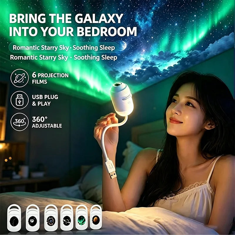 USB Starry Sky Projector Night Light 360