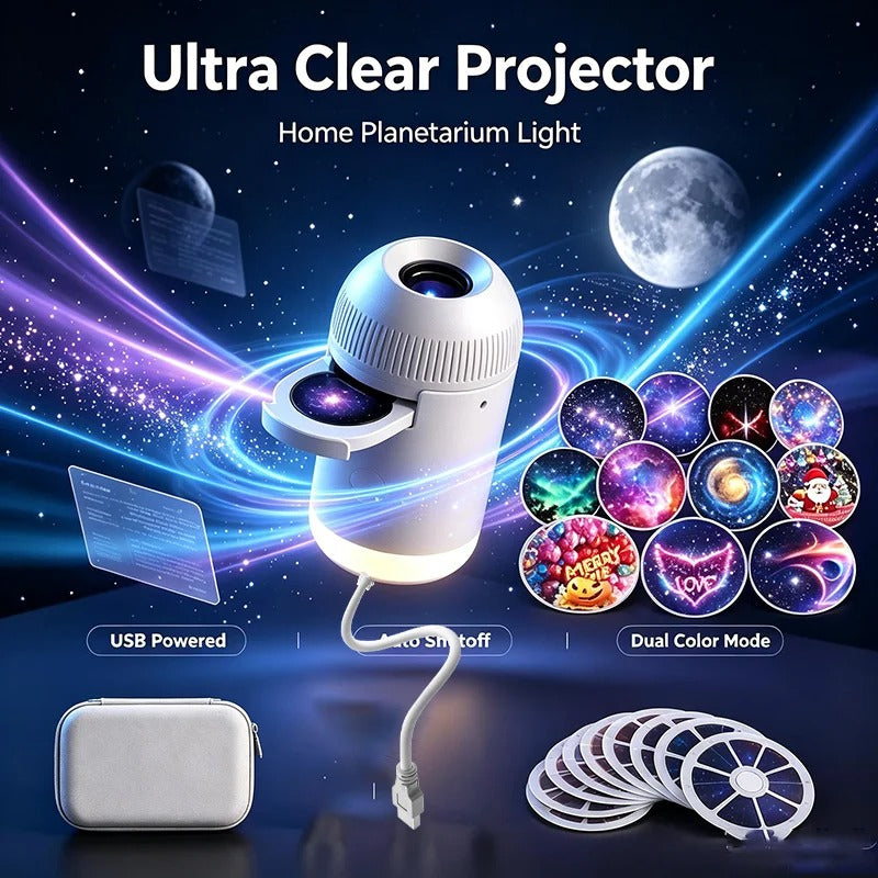 USB Starry Sky Projector Night Light 360