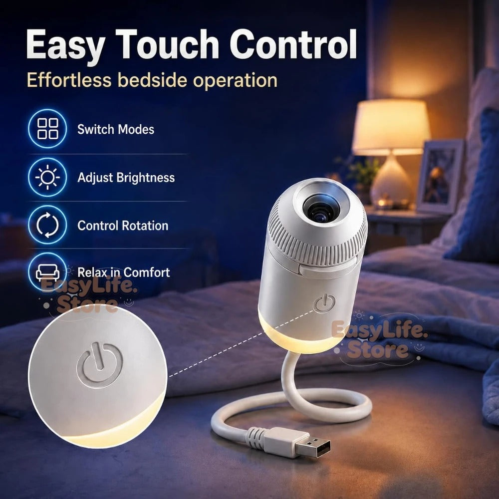 USB Starry Sky Projector Night Light 360