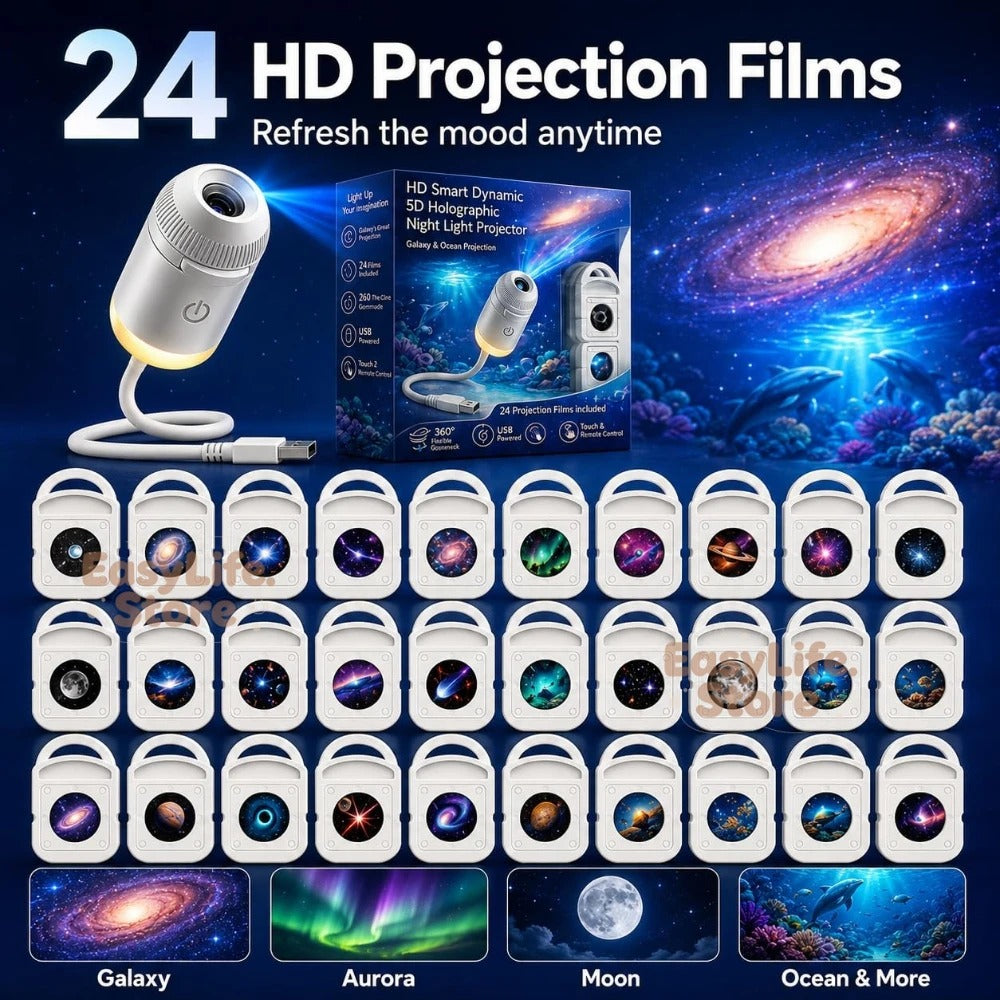 USB Starry Sky Projector Night Light 360