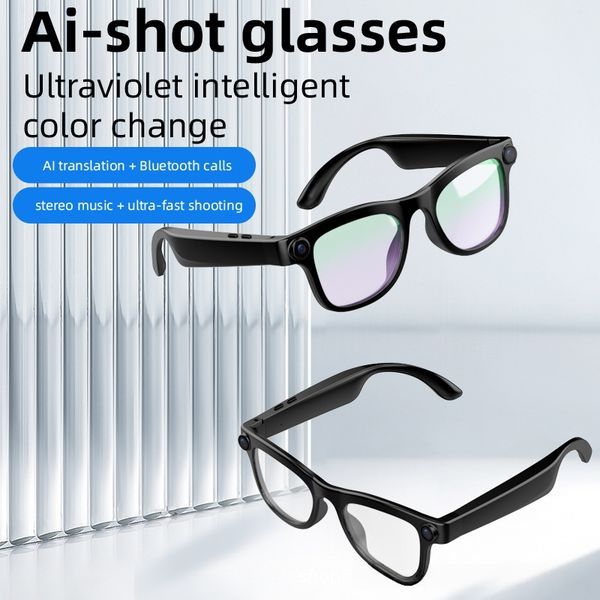 AI Smart Glasses Voice Control Bluetooth HD1080P Shooting