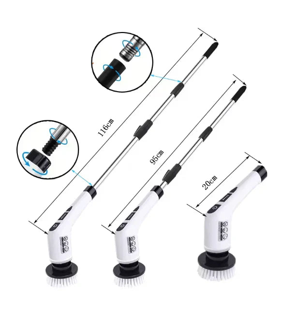 9 in 1 Cleaning Brush Spin Scrubber