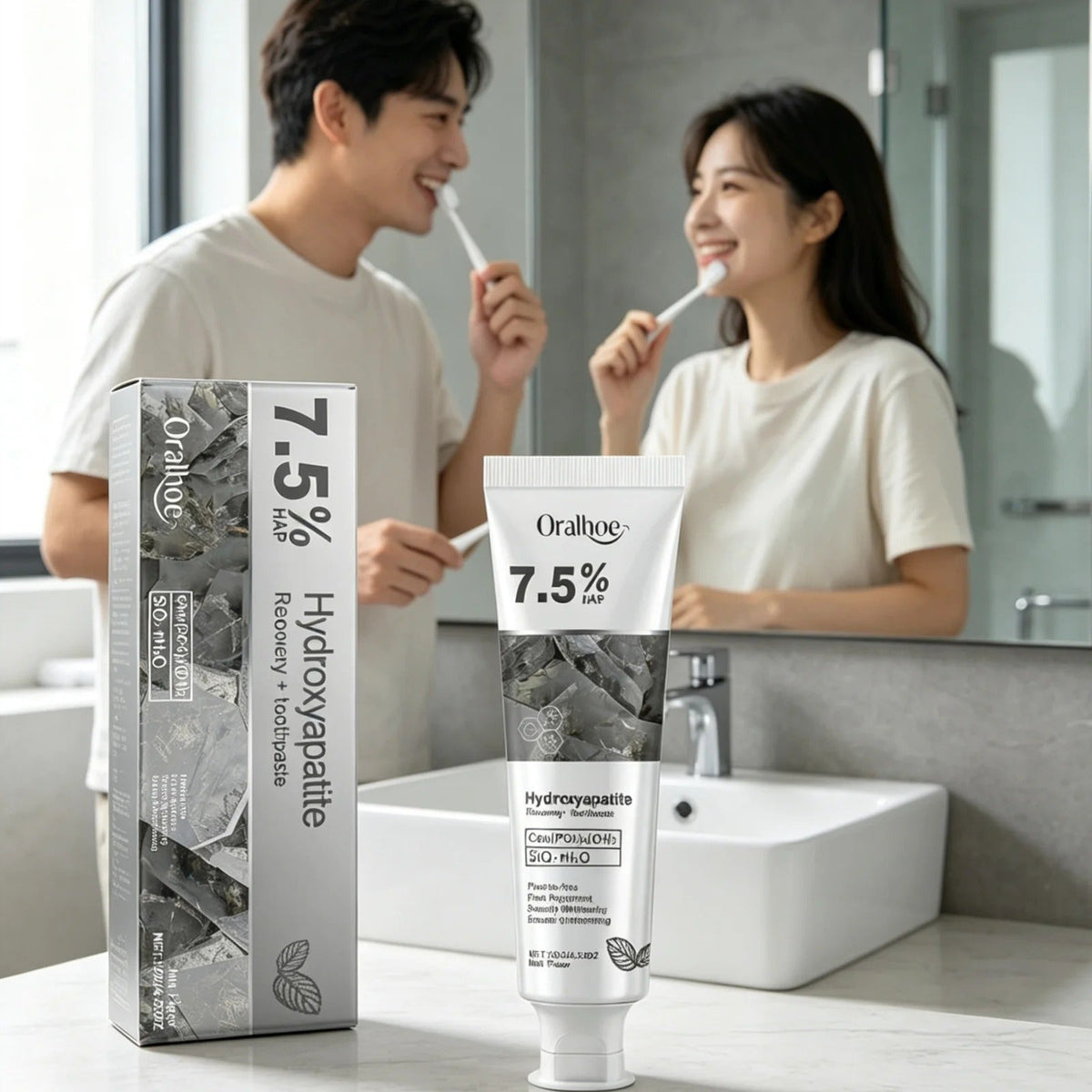7.5% Nano Hydroxyapatite Fluoride Toothpaste for Teeth Whitening